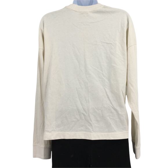 RicherPoorer Relaxed Long Sleeve Pullover Sweatshirt XS Crew Neck Cream NWT - Picture 5 of 10